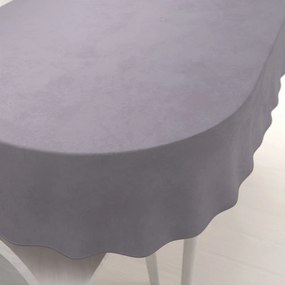 Biante Veľký zamatový oválny obrus Velvet Premium SVP-013 Sivý 180x220 cm
