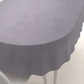 Biante Zamatový oválny obrus Velvet Prémium SVP-013 Sivý 140x180 cm