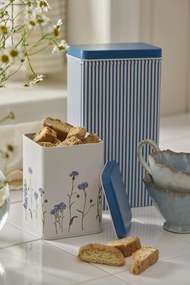 Ib Laursen Plechová dóza s vekom Blue Stripes Tall