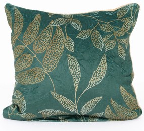 Obliečka na vankúš mikroplyš Digital 40 × 40 cm - Gabriela tmavo zelená