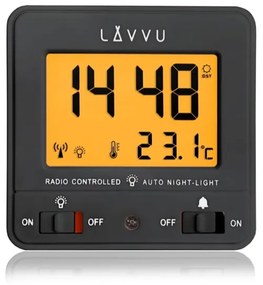 Digitálny rádiom riadený budík LAVVU LAR0041 s automatickým podsvietením