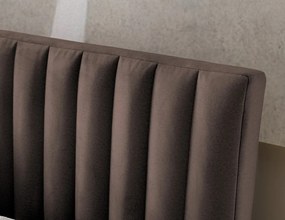 Posteľ Joy 180x200 cm, hnedá látka