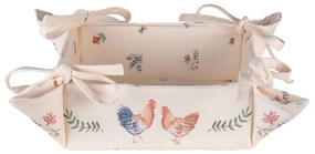 Bavlnený košík na pečivo Chicken and Rooster - 35*35*8 cm