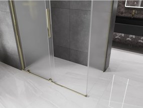 Mexen Velar, sprchový kút s posuvnými dverami 150 x 70 cm, 8mm sklo námraza, zlatá lesklá, 871-150-070-31-50
