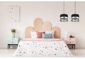 Luster na lanku MILO 2xE27/60W/230V strieborná/čierna