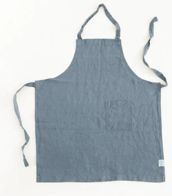 Detská modrá ľanová zástera Linen Tales Regular, 67 x 57 cm