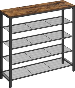 XXXLutz REGÁL NA TOPÁNKY, hnedá, čierna, 100/92,5/30 cm Boxxx - Online Only drobný nábytok - 002543008101
