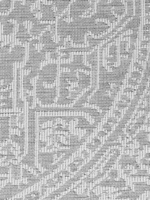 NORTHRUGS, Kusový koberec Duet Kona 106249 White/Gray kruh - na von aj na doma, 160x160 (priemer) kruh, šedá, chodba / predsieň