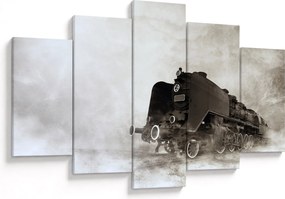 Obraz - Vlak v hmle (150x105 cm)