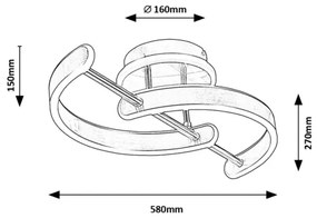 Rabalux 71052 - LED Prisadený luster JARNELLE LED/30W/230V