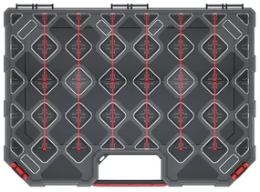 Kufríkový organizér 39 × 28,4 × 10,5 cm II, prepážky, čierna