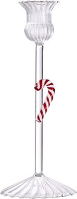 MERRY & BRIGHT Svietnik "Candy Cane" - číra