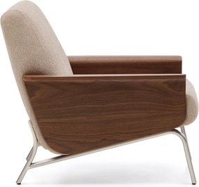 Svetlohnedé ženilkové kreslo Amsen – Kave Home