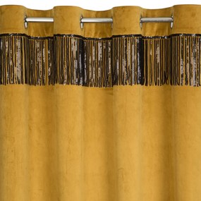 ZATEMŇOVACÍ ZÁVES NA KRÚŽKOCH JASPIS 140X250 CM ZLATÁ