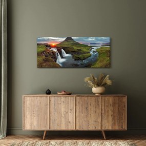Obraz - Kirkjufell pri západe slnka (120x50 cm)