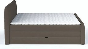 Posteľ boxspring Fresco 180x200 cm, svetlo hnedá látka