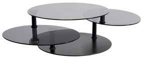 Twist konferenčný stolík čierny Ø90 (170)x90 cm