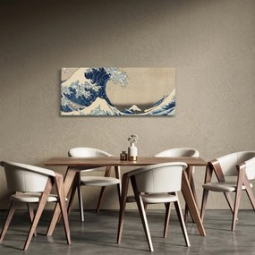 Obraz - Katsushika Hokusai, Under the Wave off Kanagawa, reprodukcia (120x50 cm)
