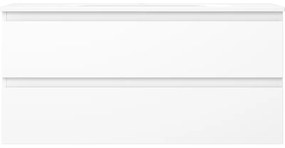 Mexen Orio, kúpeľňová skrinka 100 cm s umývadlom Vela, 2 zásuvky, biela matná, 91A10-10047-2-BFF01-W23M01