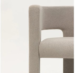 Tmavobéžové designové kreslo ALPAH E