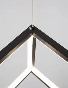 LED luster Gabbia 25 čierne