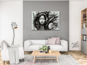 Gario Diamantové maľovanie Mystická žena Rozmery: 120 x 80 cm, Rámovanie: S vnútorným rámom, Diamanty: Štvorcové
