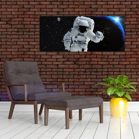 Obraz - Astronaut vo vesmíre (120x50 cm)