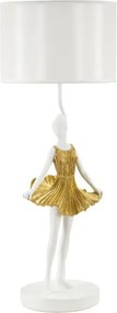 Stolná lampa Dancer 90,5 cm bielo-zlatá