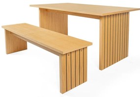 Jedálenský stôl s doskou v dubovom dekore 90x160 cm Stripe - Woodman