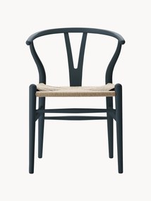 Drevená stolička's ručne tkanou sedacou plochou CH24 Wishbone Chair