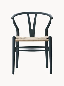 Drevená stolička's ručne tkanou sedacou plochou CH24 Wishbone Chair