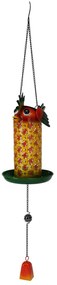 Závesné solárne kŕmidlo pre vtáky Chicken, 75x13 cm, kov, viacfarebná