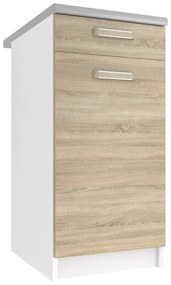 Kuchynská skrinka Belini spodná so zásuvkami 40 cm dub sonoma s pracovnou doskou  TOR SDSZ1-40/1/WT/DS/0/F
