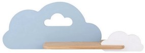 LED Detské nástenné svietidlo s poličkou CLOUD LED/5W/230V modrá/biela
