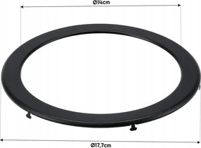 PHILIPS Okrúhly čierny rám 150mm pre panely 176,5mm 12W - dekoratívne