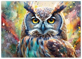 Obraz - Maľba sovy (70x50 cm)