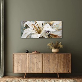 Obraz - Abstrakcia s ľaliou (120x50 cm)