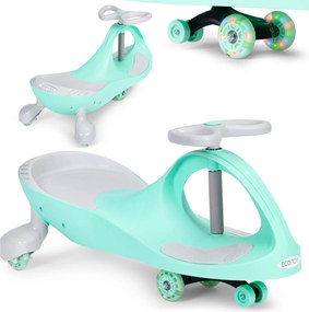 ECOTOYS gravitačné odrážadlo pre deti 3+ LED kolesá zelené
