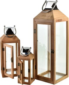 Sada 3 ks lampášov LEVI 62/42/28 hnedá