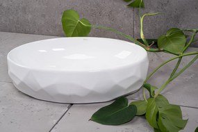 Rea Maya, keramické umývadlo na dosku 600x390x150 mm, biela lesklá, REA-U5660