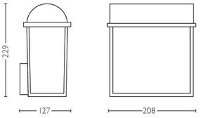 Philips 17235/30/PN - Vonkajšie nástenné svietidlo HARVEST 2xE27/42W/230V IP44