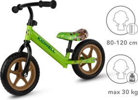 Kidwell Rebel odrážadlo pre deti 80–120 cm – ľahké 2,64 kg, EVA 28 cm, oceľový rám