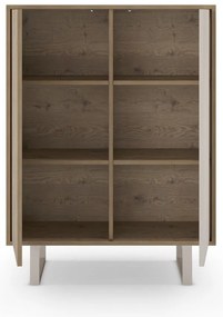 Skrinka v dekore duba v sivo-prírodnej farbe 90x120 cm Millay – Marckeric