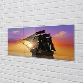 Obraz plexi Farebné neba ship sea 120x60 cm