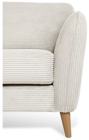 Biela menčestrová rohová pohovka (ľavý roh) Paris – Scandic