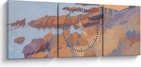 Obraz - Henri Edmond Cross, Calanque des Antibois, reprodukcia (s hodinami) (90x30 cm)