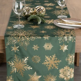 EUROFIRANY VIANOČNÝ BEHÚŇ NA STÔL JOY3 40X140 CM VZOROVANÝ