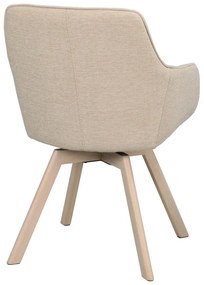 Béžové čalúnené jedálenské kreslá v súprave 2 ks Alison – Rowico