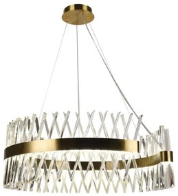 LED Stmievateľný luster na lanku LED/175W/230V 3000-6500K zlatá + diaľkové ovládanie