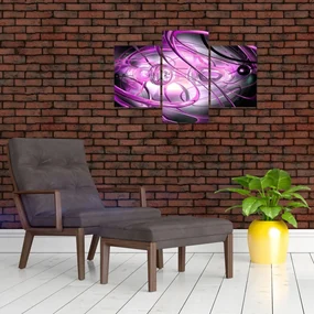 Obraz krásnej fialovej abstrakcie (90x60 cm)